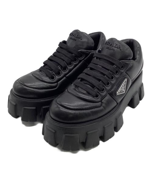 PRADA（プラダ）PRADA (プラダ) モノリス ダッドスニーカー ブラック サイズ:37 1/2の古着・服飾アイテム