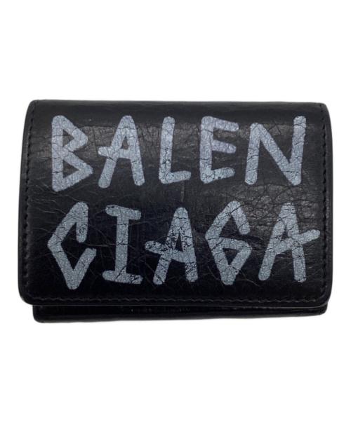 BALENCIAGA（バレンシアガ）BALENCIAGA (バレンシアガ) 3つ折り財布 ブラックの古着・服飾アイテム