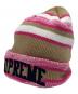 SUPREME（シュプリーム）の古着「Heather Stripe Beanie（ヘザー ストライプ ビーニー）」｜ベージュ×ピンク