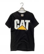 CATERPILLARキャタピラー）の古着「CAT プリントTシャツ」｜ブラック