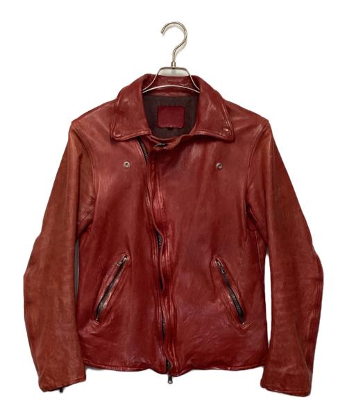 ISAMU KATAYAMA BACKLASH（イサムカタヤマ・バックラッシュ）ISAMU KATAYAMA BACKLASH (イサムカタヤマ・バックラッシュ) ジャパンホース ダブルライダース レッド サイズ:Mの古着・服飾アイテム