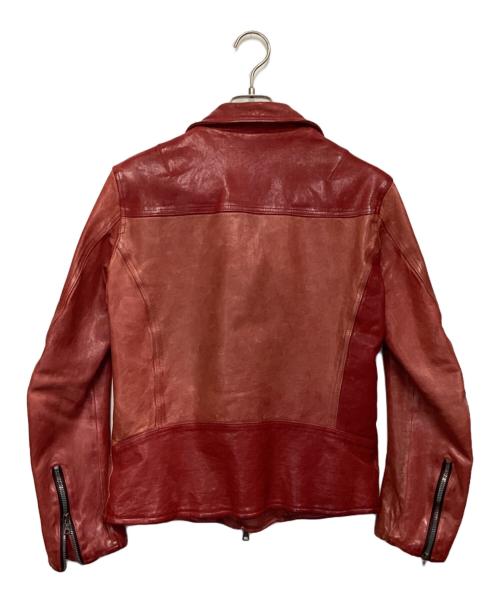 ISAMU KATAYAMA BACKLASH（イサムカタヤマ・バックラッシュ）ISAMU KATAYAMA BACKLASH (イサムカタヤマ・バックラッシュ) ジャパンホース ダブルライダース レッド サイズ:Mの古着・服飾アイテム