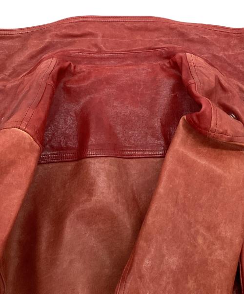 ISAMU KATAYAMA BACKLASH（イサムカタヤマ・バックラッシュ）ISAMU KATAYAMA BACKLASH (イサムカタヤマ・バックラッシュ) ジャパンホース ダブルライダース レッド サイズ:Mの古着・服飾アイテム