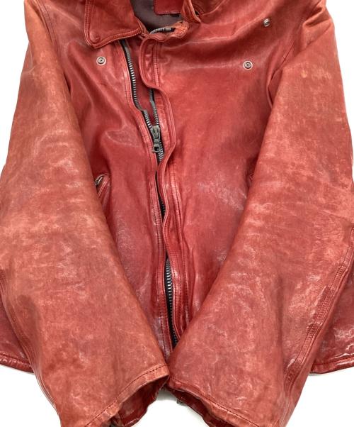 ISAMU KATAYAMA BACKLASH（イサムカタヤマ・バックラッシュ）ISAMU KATAYAMA BACKLASH (イサムカタヤマ・バックラッシュ) ジャパンホース ダブルライダース レッド サイズ:Mの古着・服飾アイテム