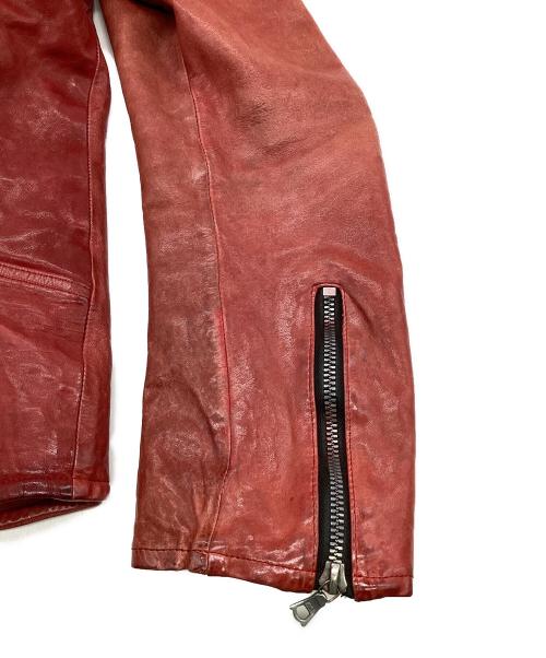 ISAMU KATAYAMA BACKLASH（イサムカタヤマ・バックラッシュ）ISAMU KATAYAMA BACKLASH (イサムカタヤマ・バックラッシュ) ジャパンホース ダブルライダース レッド サイズ:Mの古着・服飾アイテム