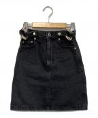 J.W.ANDERSONジェイダブリューアンダーソン）の古着「チェーンリンク デニムスカート」｜グレー