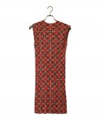 PLEATS PLEASEプリーツプリーズ）の古着「ノースリーブワンピース」｜レッド