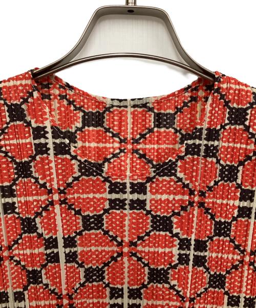 PLEATS PLEASE（プリーツプリーズ）PLEATS PLEASE (プリーツプリーズ) ノースリーブワンピース レッド サイズ:4の古着・服飾アイテム