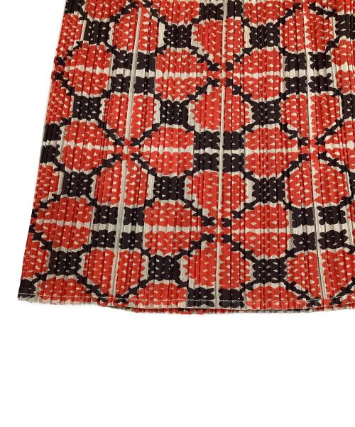 PLEATS PLEASE（プリーツプリーズ）PLEATS PLEASE (プリーツプリーズ) ノースリーブワンピース レッド サイズ:4の古着・服飾アイテム