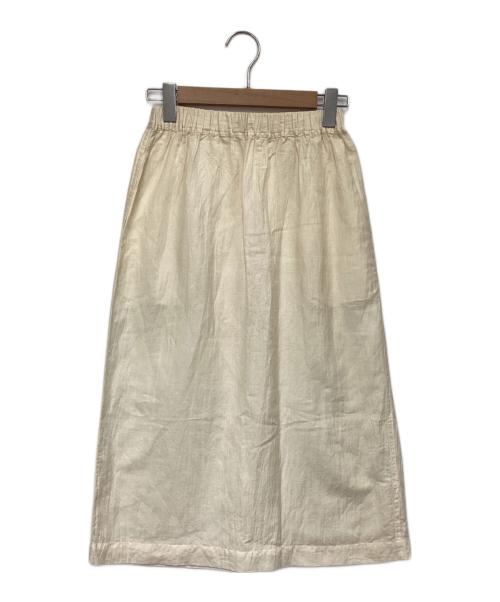ISSEY MIYAKE（イッセイミヤケ）ISSEY MIYAKE (イッセイミヤケ) リネン混スカート ベージュ サイズ:9の古着・服飾アイテム
