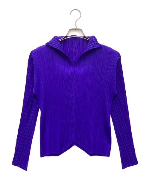 PLEATS PLEASE（プリーツプリーズ）PLEATS PLEASE (プリーツプリーズ) プリーツブラウス ブルー サイズ:3の古着・服飾アイテム