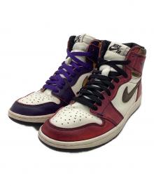NIKE SB（ナイキエスビー）の古着「Air Jordan 1 Retro High OG DEFIANT LA TO CHICAGO（エア ジーダン 1 レトロ ハイ オリジナル ディファイアント エルエー トゥ シカゴ）」｜レッド×パープル