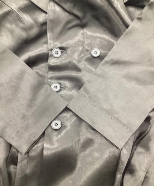 hazama（ハザマ）hazama (ハザマ) 駆け巡る黒衣コート アセテートVER ブラック サイズ:Sの古着・服飾アイテム