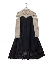 hazama（ハザマ）の古着「シャツとドレスの二重装」｜グレー×ブラック