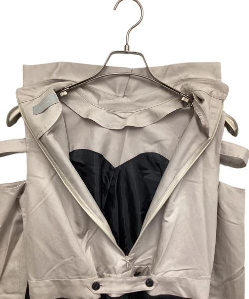 hazama（ハザマ）hazama (ハザマ) シャツとドレスの二重装 グレー×ブラック サイズ:Sの古着・服飾アイテム