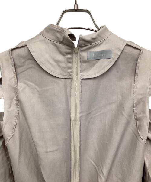 hazama（ハザマ）hazama (ハザマ) シャツとドレスの二重装 グレー×ブラック サイズ:Sの古着・服飾アイテム