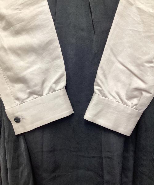 hazama（ハザマ）hazama (ハザマ) シャツとドレスの二重装 グレー×ブラック サイズ:Sの古着・服飾アイテム