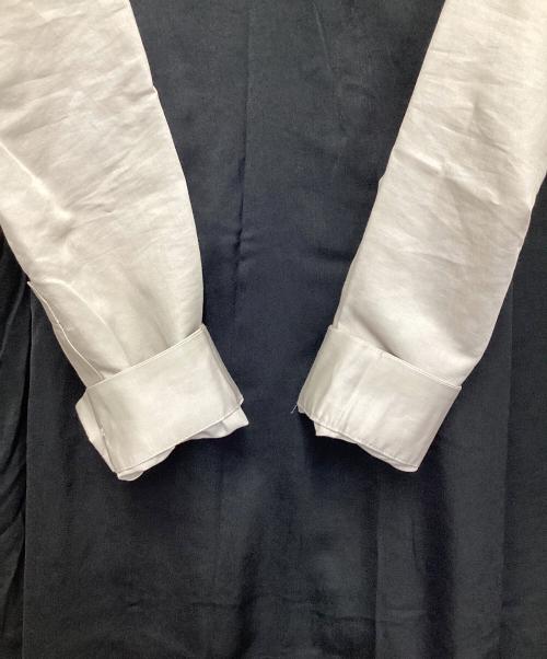 hazama（ハザマ）hazama (ハザマ) シャツとドレスの二重装 グレー×ブラック サイズ:Sの古着・服飾アイテム