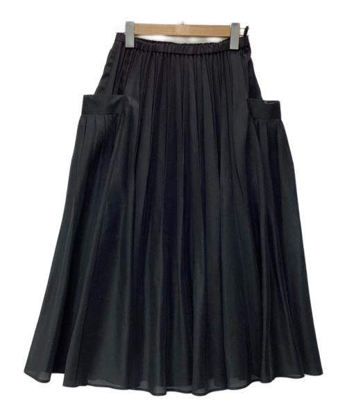 UNITED ARROWS（ユナイテッドアローズ）UNITED ARROWS (ユナイテッドアローズ) オーガンジー ポケット フレアスカート ブラック サイズ:FREEの古着・服飾アイテム