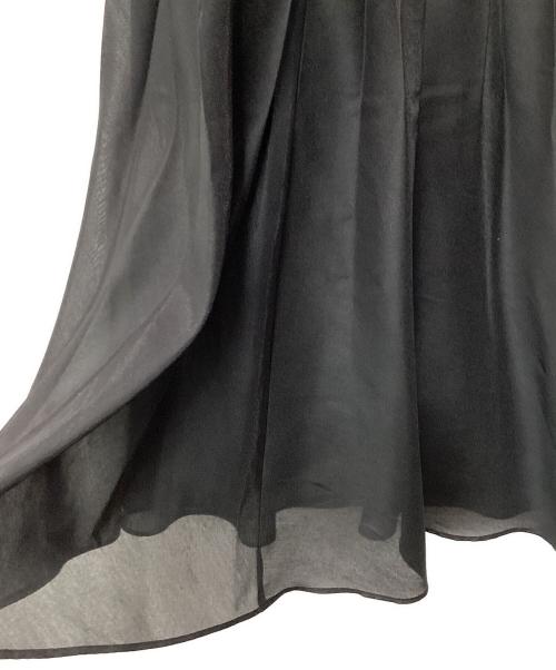 UNITED ARROWS（ユナイテッドアローズ）UNITED ARROWS (ユナイテッドアローズ) オーガンジー ポケット フレアスカート ブラック サイズ:FREEの古着・服飾アイテム