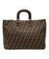 FENDI（フェンディ）の古着「ズッカ キャンバス ハンドバッグ」｜ブラウン