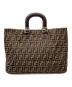 FENDI (フェンディ) ズッカ キャンバス ハンドバッグ ブラウン サイズ:表記無：67000円