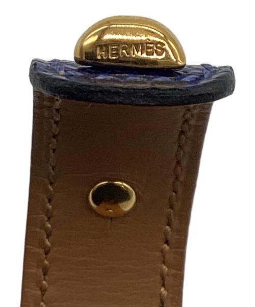 HERMES（エルメス）HERMES (エルメス) アガタバングル ブルー×ゴールド サイズ:-の古着・服飾アイテム
