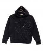 MONCLERモンクレール）の古着「ロゴ刺繍 パーカー」｜ブラック