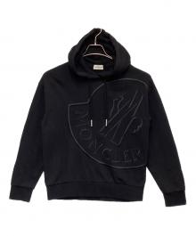 MONCLER（モンクレール）の古着「ロゴ刺繍 パーカー」｜ブラック