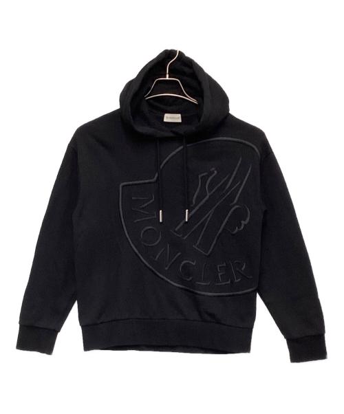 MONCLER（モンクレール）MONCLER (モンクレール) ロゴ刺繍 パーカー ブラック サイズ:XSの古着・服飾アイテム