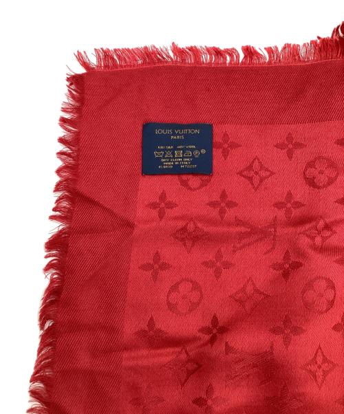 LOUIS VUITTON（ルイ ヴィトン）LOUIS VUITTON (ルイ ヴィトン) モノグラム ショール レッドの古着・服飾アイテム