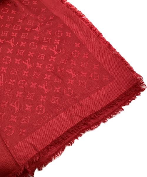 LOUIS VUITTON（ルイ ヴィトン）LOUIS VUITTON (ルイ ヴィトン) モノグラム ショール レッドの古着・服飾アイテム