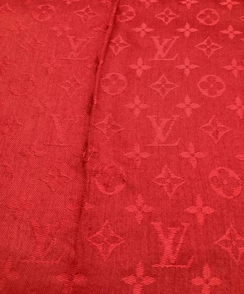 LOUIS VUITTON（ルイ ヴィトン）LOUIS VUITTON (ルイ ヴィトン) モノグラム ショール レッドの古着・服飾アイテム