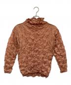 me ISSEY MIYAKEミーイッセイ ミヤケ）の古着「MERINGUE TOP（メレンゲトップ）」｜オレンジ