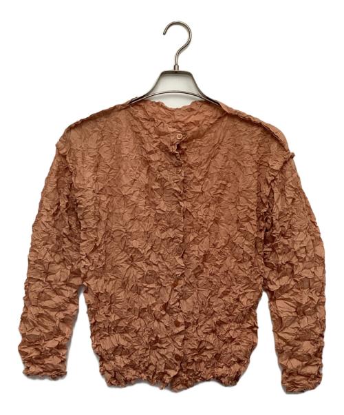 me ISSEY MIYAKE（ミーイッセイ ミヤケ）me ISSEY MIYAKE (ミーイッセイ ミヤケ) MERENGUE（メレンゲ）カーディガン ブラウン サイズ:表記無の古着・服飾アイテム