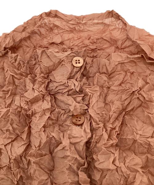 me ISSEY MIYAKE（ミーイッセイ ミヤケ）me ISSEY MIYAKE (ミーイッセイ ミヤケ) MERENGUE（メレンゲ）カーディガン ブラウン サイズ:表記無の古着・服飾アイテム