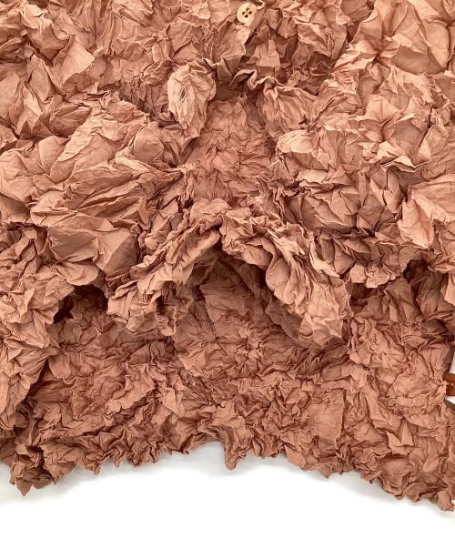 me ISSEY MIYAKE（ミーイッセイ ミヤケ）me ISSEY MIYAKE (ミーイッセイ ミヤケ) MERENGUE（メレンゲ）カーディガン ブラウン サイズ:表記無の古着・服飾アイテム