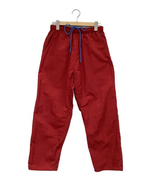 UNSLACKS（アンスラックス）UNSLACKS (アンスラックス) ナイロンイージーパンツ レッド サイズ:MEDIUM-REGULARの古着・服飾アイテム