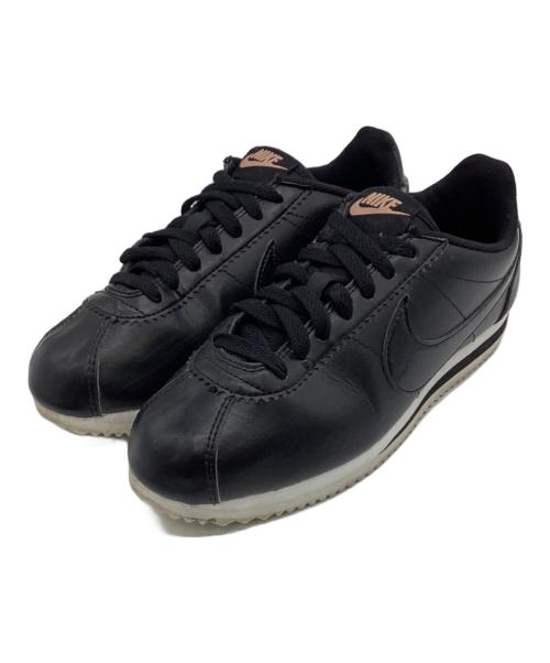 NIKE（ナイキ）NIKE (ナイキ) WMNS CLASSIC CORTEZ LEATHER（ウィメンズ クラシック コルテッツ レザー） ブラック サイズ:24㎝の古着・服飾アイテム