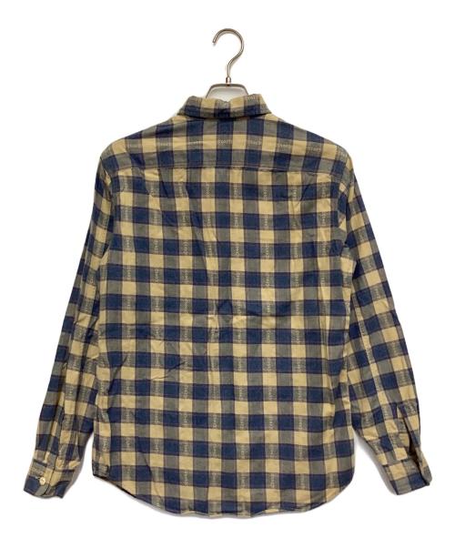RRL（ダブルアールエル）RRL (ダブルアールエル) コットン チェックシャツ ネイビー×ベージュ サイズ:Sの古着・服飾アイテム