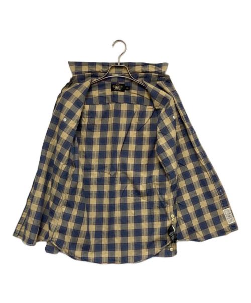 RRL（ダブルアールエル）RRL (ダブルアールエル) コットン チェックシャツ ネイビー×ベージュ サイズ:Sの古着・服飾アイテム