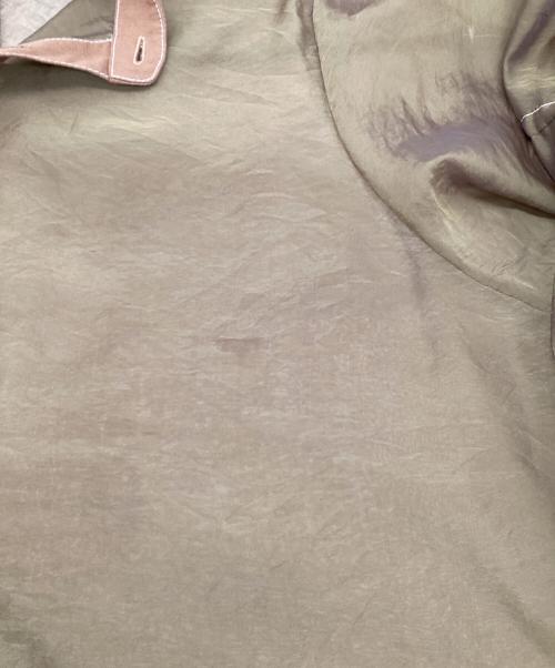 FEMMENT（ファモン）FEMMENT (ファモン) ナイロンモノフィラメントオーガンジーシャツカラースウィッチングロングドレス ブラウン サイズ:1の古着・服飾アイテム