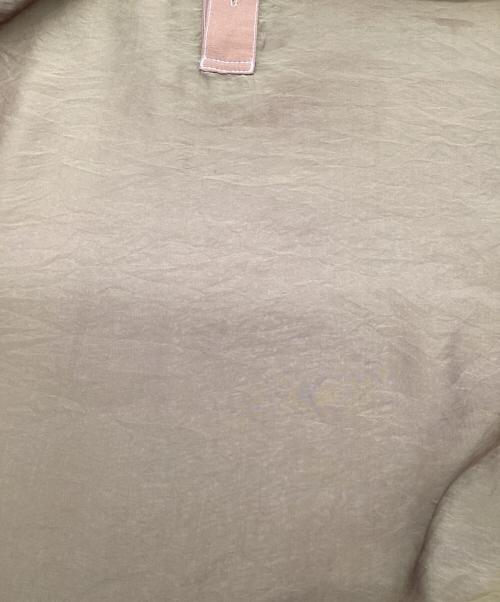 FEMMENT（ファモン）FEMMENT (ファモン) ナイロンモノフィラメントオーガンジーシャツカラースウィッチングロングドレス ブラウン サイズ:1の古着・服飾アイテム