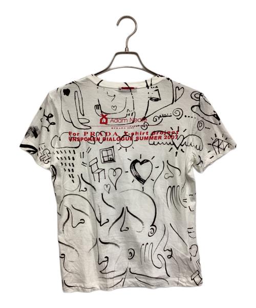 PRADA（プラダ）PRADA (プラダ) Adam Neate（アダム ニート）Tシャツ ホワイト サイズ:XLの古着・服飾アイテム