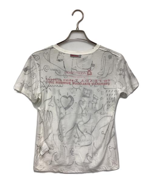 PRADA（プラダ）PRADA (プラダ) Adam Neate（アダム ニート）Tシャツ ホワイト サイズ:XLの古着・服飾アイテム