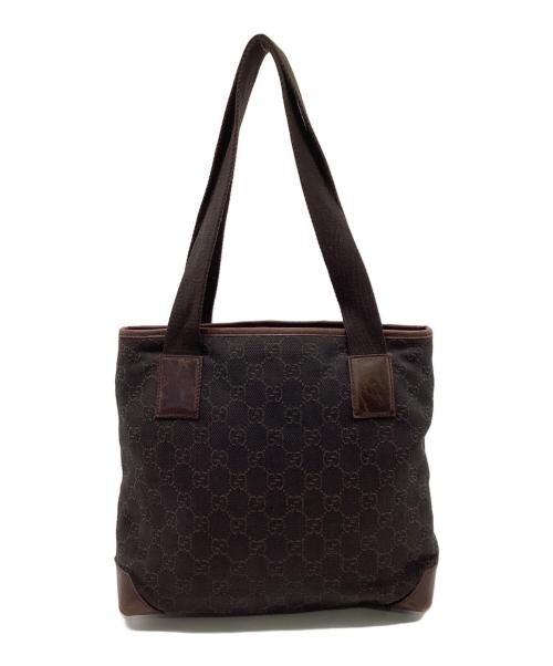 GUCCI（グッチ）GUCCI (グッチ) GGキャンバス トートバッグ ブラウンの古着・服飾アイテム