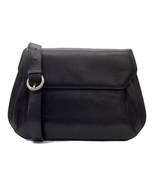 COLE HAAN（コールハーン）COLE HAAN (コールハーン) ANGULAR FLAPOVER（アンギュラ フラップオバー）ショルダーバッグ ブラックの古着・服飾アイテム