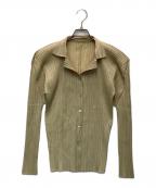 PLEATS PLEASEプリーツプリーズ）の古着「プリーツシャツ」｜ベージュ