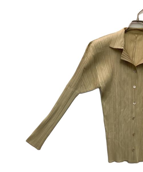 PLEATS PLEASE（プリーツプリーズ）PLEATS PLEASE (プリーツプリーズ) プリーツシャツ ベージュ サイズ:４の古着・服飾アイテム