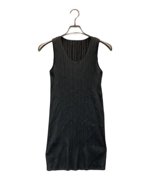 PLEATS PLEASE（プリーツプリーズ）PLEATS PLEASE (プリーツプリーズ) ノースリーブ ワンピース グレー サイズ:2の古着・服飾アイテム